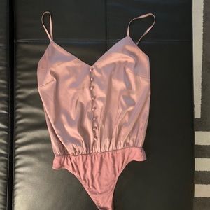 Mauve Silk Body Suit